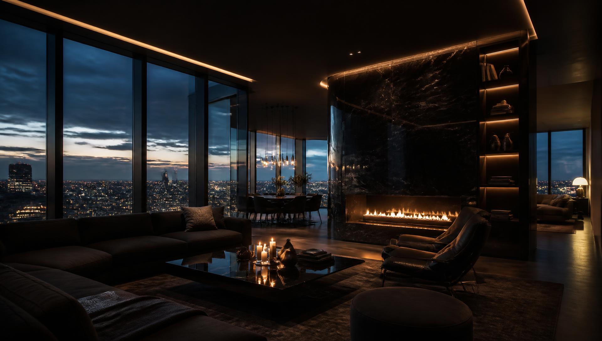 Luxury Ontario residence at dusk